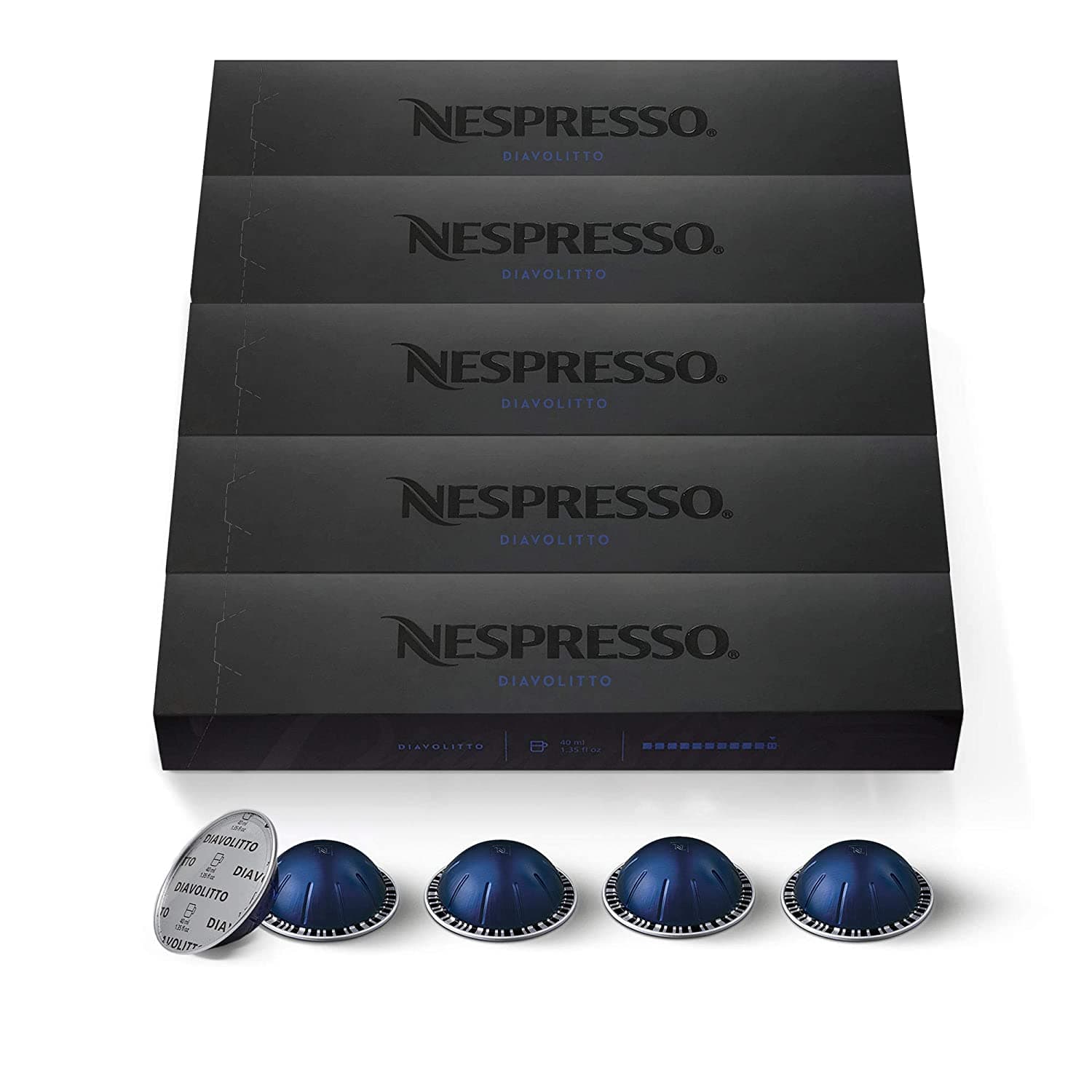 Nespresso Capsules VertuoLine, Diavolitto, Dark Roast Espresso Coffee