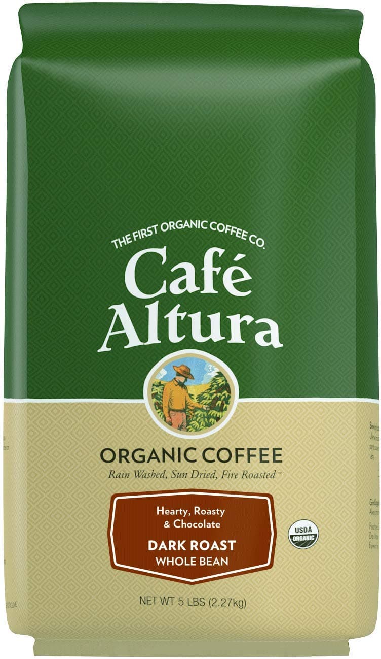 Cafe Altura Whole Bean Organic Coffee, Dark Roast (Packaging May Vary)