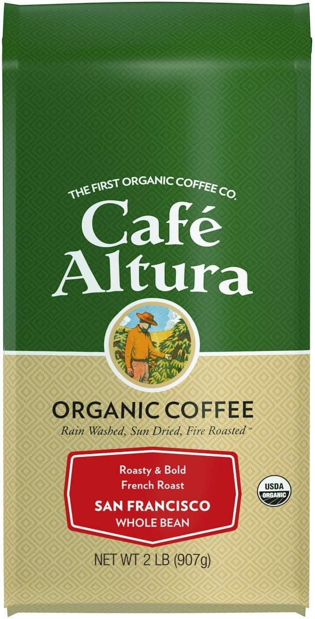 Cafe Altura Whole Bean Organic Coffee, San Francisco Blend, 2 Pound