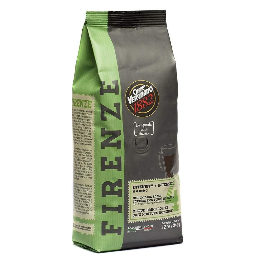 Caffe Vergnano Firenze Medium Dark Roast Coffee - Medium Grind - 12 oz