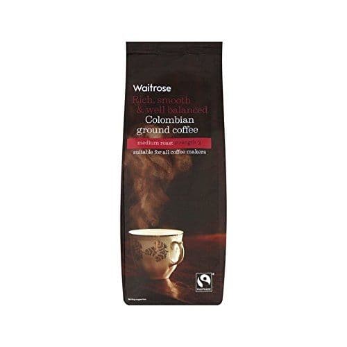Rich, Smooth & Well Balanced Colombian Ground Coffee Waitrose 454g - Pack of 2