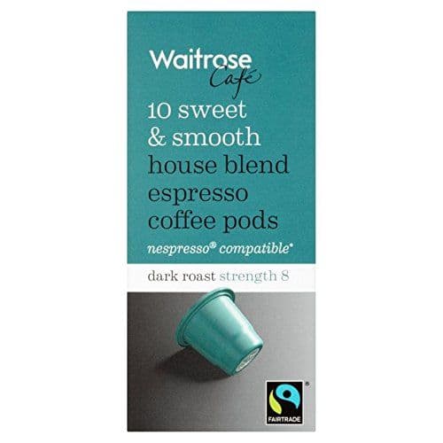 Waitrose House Blend Espresso Coffee Pods 10 per pack